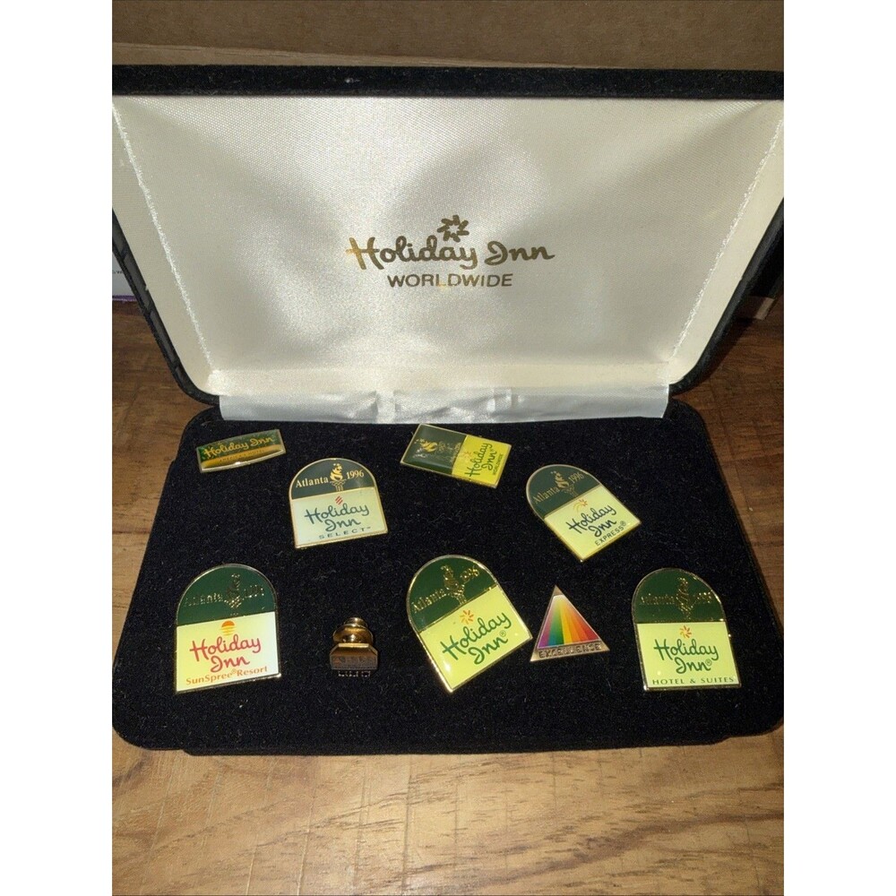 Lot Of 9 Holiday Inn Olympics Pin 1996 Select Vintage W/ Box Case Express BASS